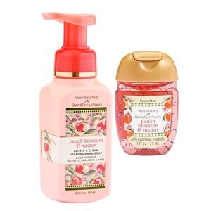 BBW × Vera Bradley Peach Blossom Nectar Gentle Clean Foam Hand Soap + PocketBac